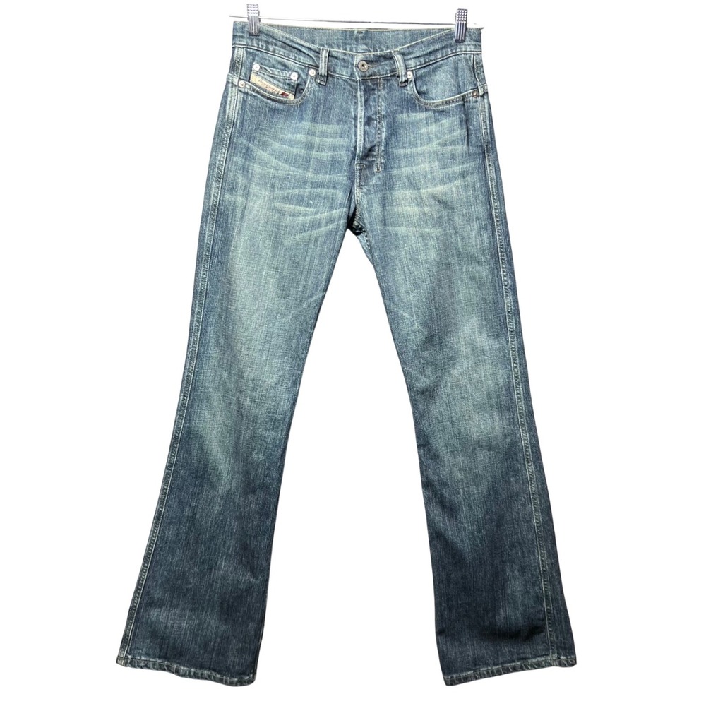 Vintage Y2K Diesel Ravix Blue Medium Wash Straight Leg Button Fly Jeans Italy 31